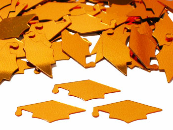 Orange Graduation Confetti